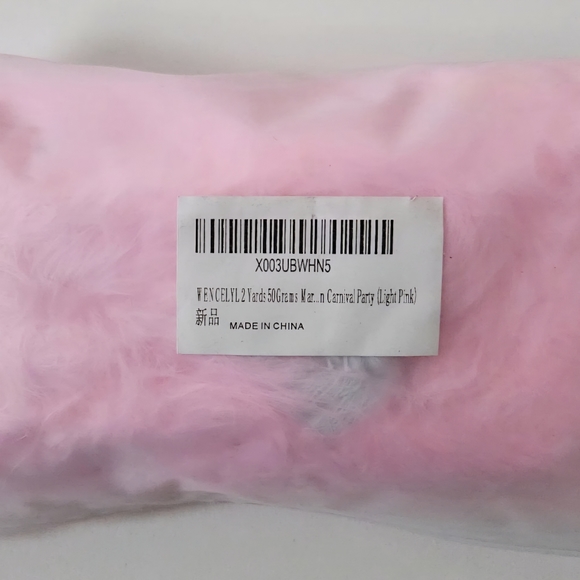 2 Yards 50g Pink Fluffy Marabou Feather Boa - Picture 7 of 7